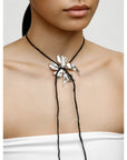 WOLF CIRCUS - FLOWER NECKLACE - BLACK