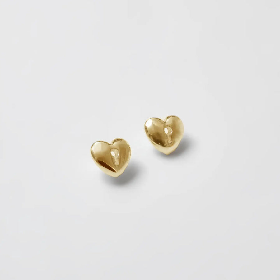 WOLF CIRCUS - HEART-SHAPED EARRINGS - GOLD