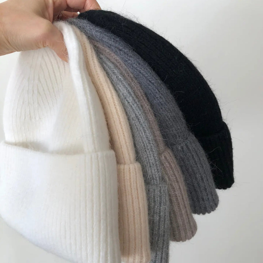 BILLY BAMBOO - ANGORA BEANIE - ONE-PLY - NEUTRAL