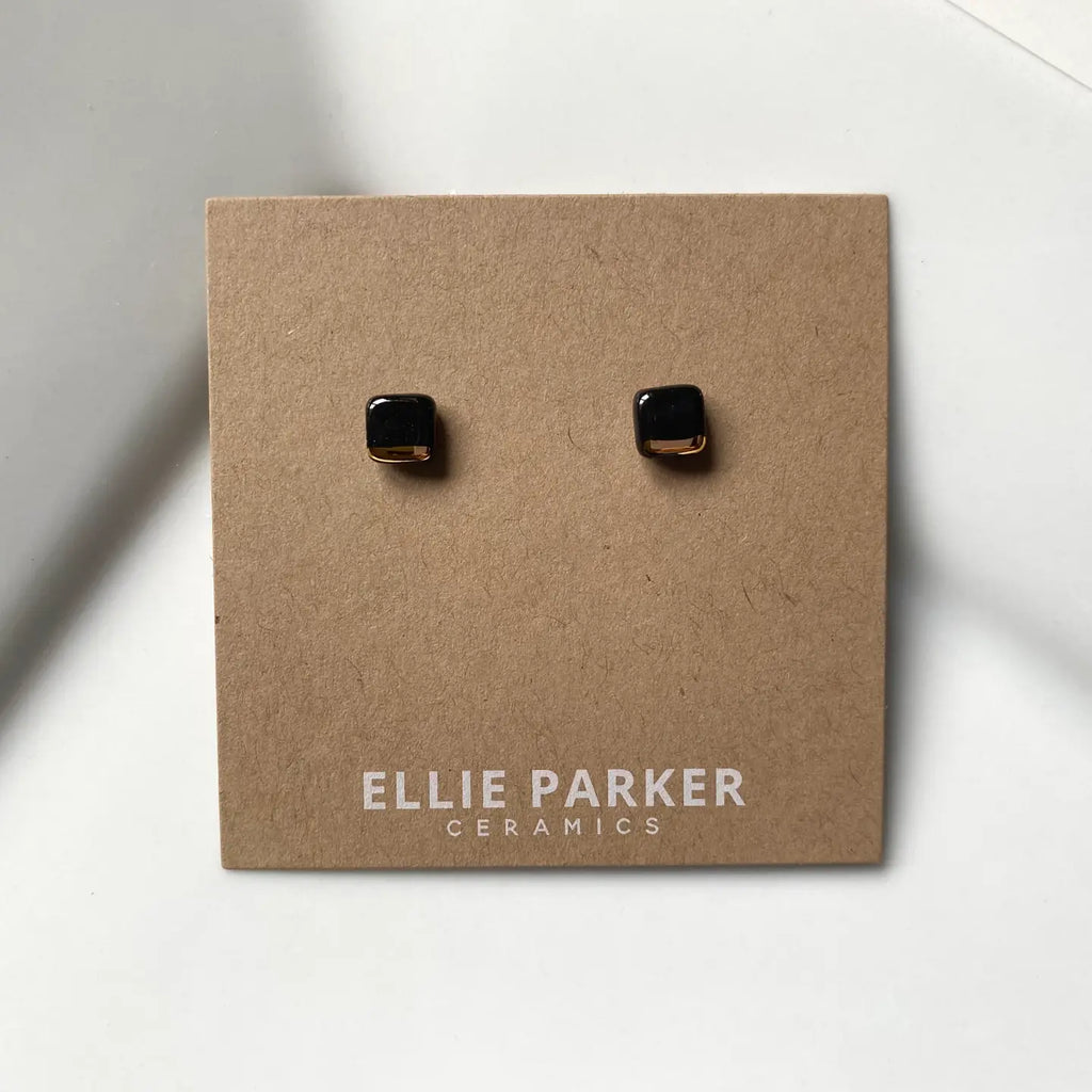 ELLIE PARKER CERAMICS - BOUCLES D'OREILLE CARRÉ GÉOMÉTRIQUE