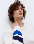 EVE GRAVEL - JAYA KNIT - BLUE/IVORY - FW24