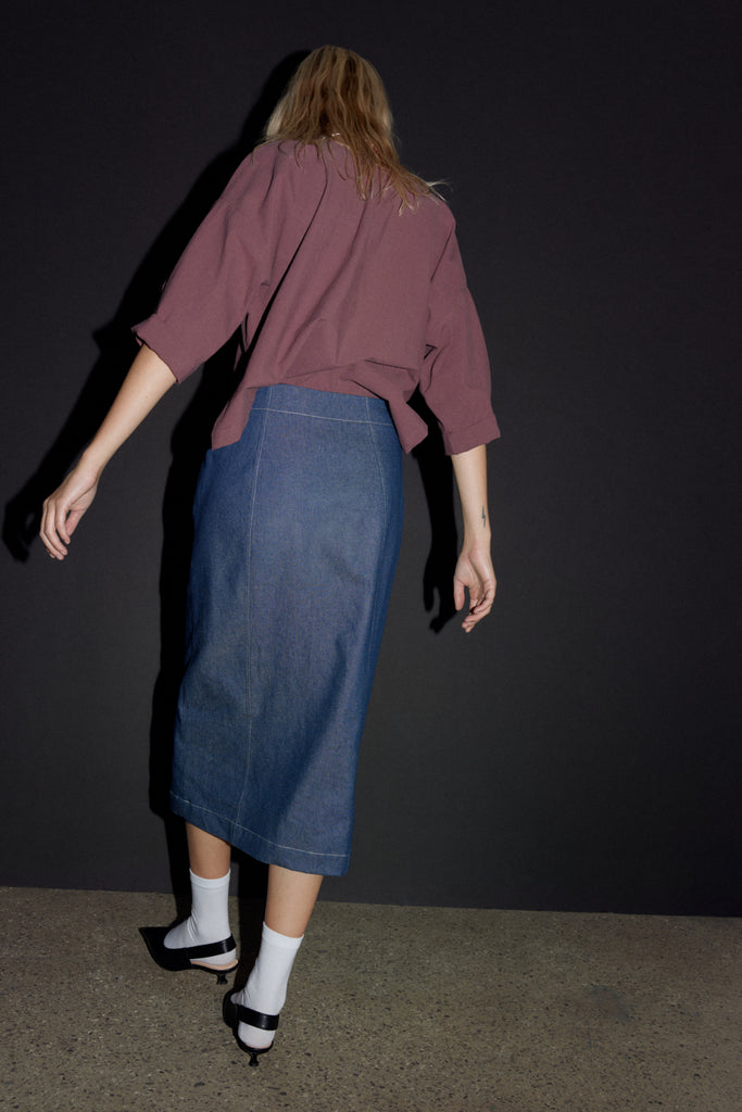 EVE GRAVEL - KUEVA SKIRT - DENIM - FW24