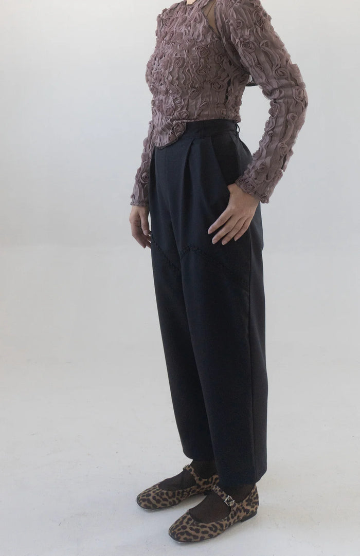 RIGHTFUL OWNER - WOOL PANTS - BLACK - AH24