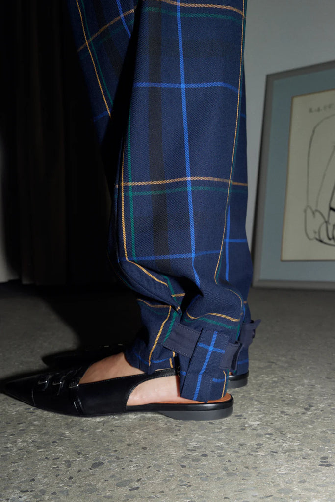 EVE GRAVEL - SNOWDOWN PANTS - BLUE TARTAN - FW24