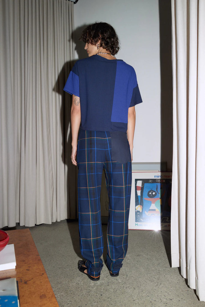 EVE GRAVEL - SNOWDOWN PANTS - BLUE TARTAN - FW24