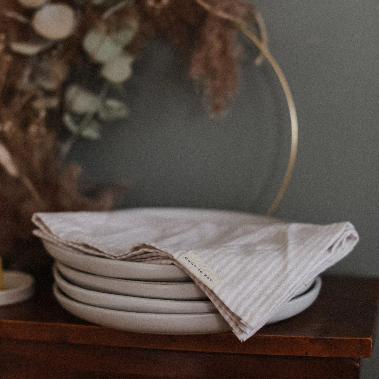 DANS LE SAC - KITCHEN CLOTH - LINEN AND COTTON STRIPE