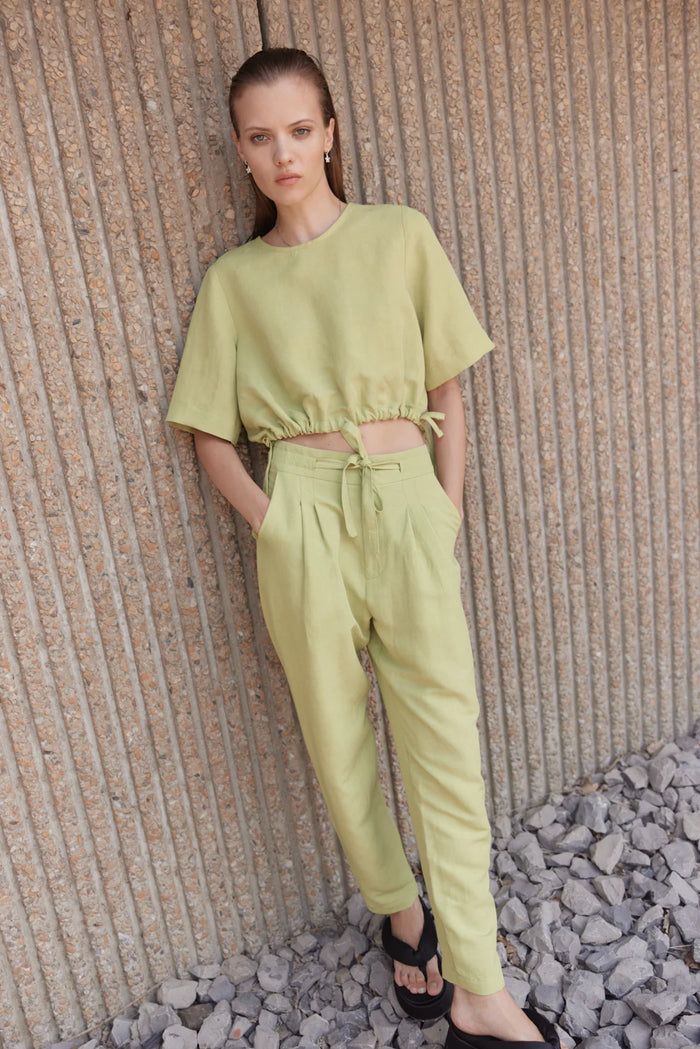 EVE GRAVEL - ODUNA PANTS - GREEN APPLE - PÉ23