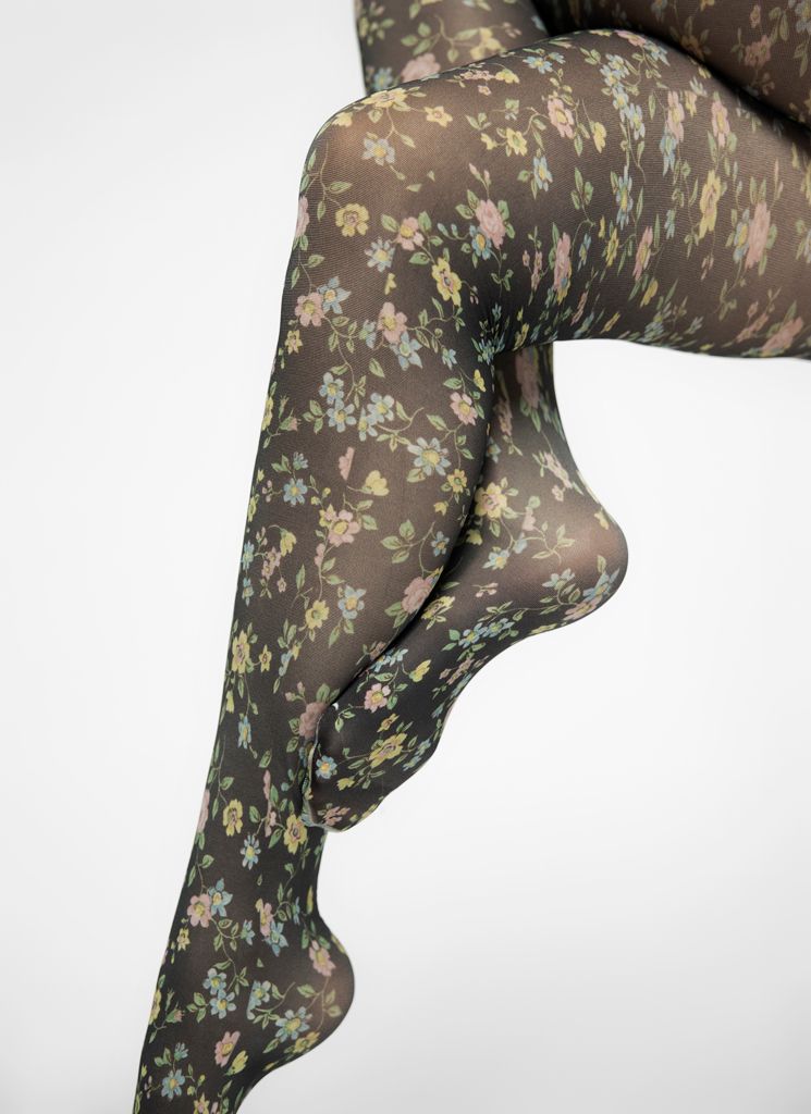 SWEDISH STOCKINGS - ADA TIGHTS - FLOWER